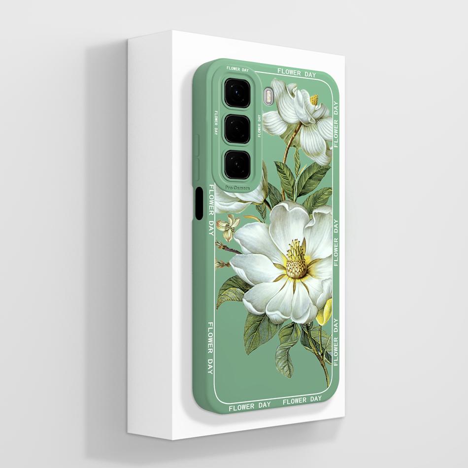 Чехол для infinix Hot 50 Pro Plus Эстетичный Стиль Чехол для infinix Hot50i Полная Защита Задняя Крышка Мягкий Жидкий Силикон Бампер