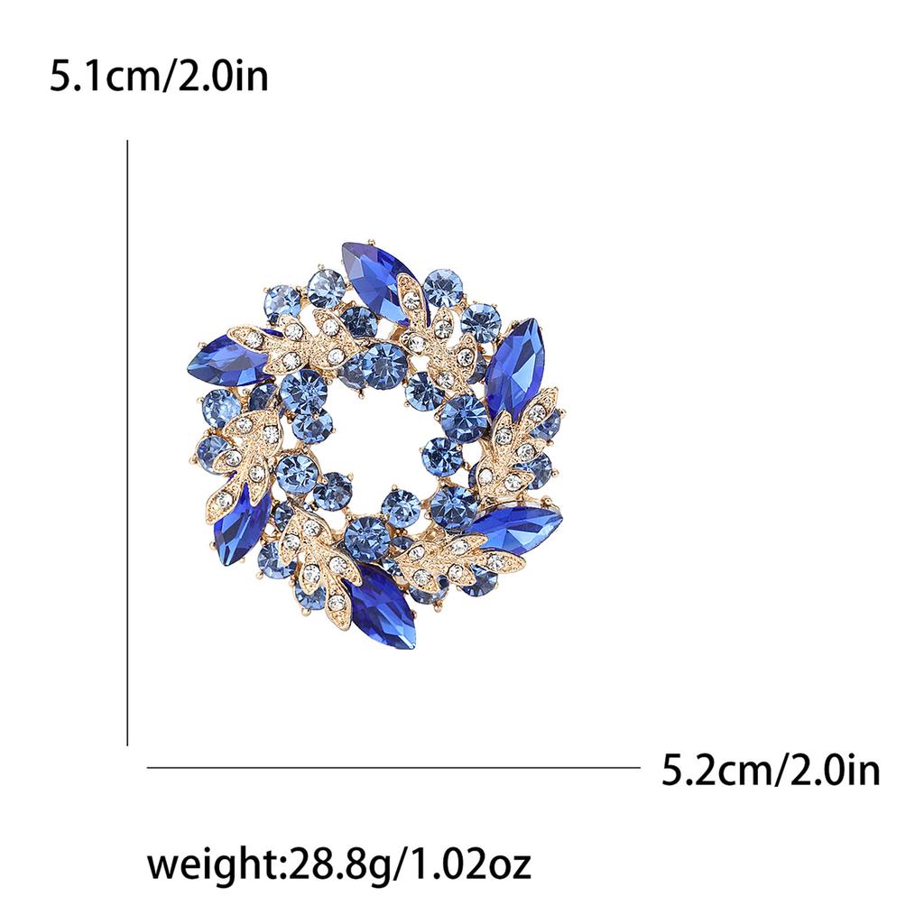 High-Grade Temperament Alloy Rhinestone Bauhinia Flower Ring Brooch Exquisite And Versatile Women'S Clothing Corsage Jewelry Pin