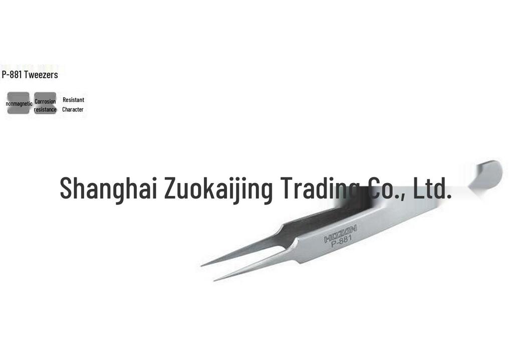HOZAN P-881 Stainless Steel Non-Magnetic Tweezers – Corrosion Resistant, Practical Type