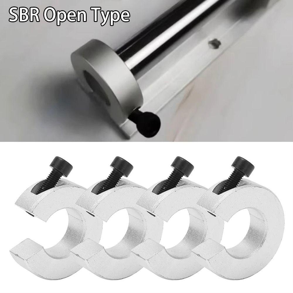 1Pcs Aluminum Alloy Linear Rail Shaft Collar SBR16/20/25/30/35/40 Open Type Collar CNC Parts Tool