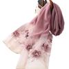 Шелковый шерстяной шарф женский хиджаб пашмина шали накидка Роскошная бандана одеяло цветочная пашмина вышивка длинные шарфы фуляр мода