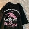 Summer Adventures California West Coast Mens Clothing Hip Hop Loose T-Shirts Fashion Oversized Cotton Summer Women Tshirt New