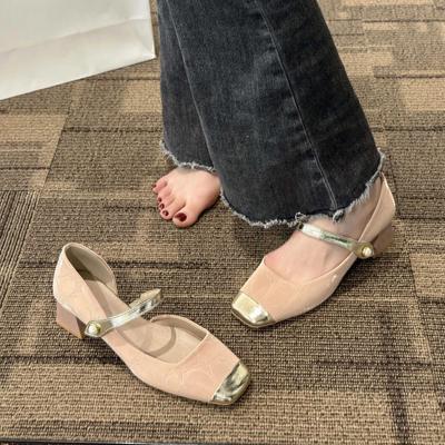 Туфли Мэри Джейн толстый каблук высокий каблук боковые вырезы квадратный носок одинарные туфли женские новая обувь сандалии