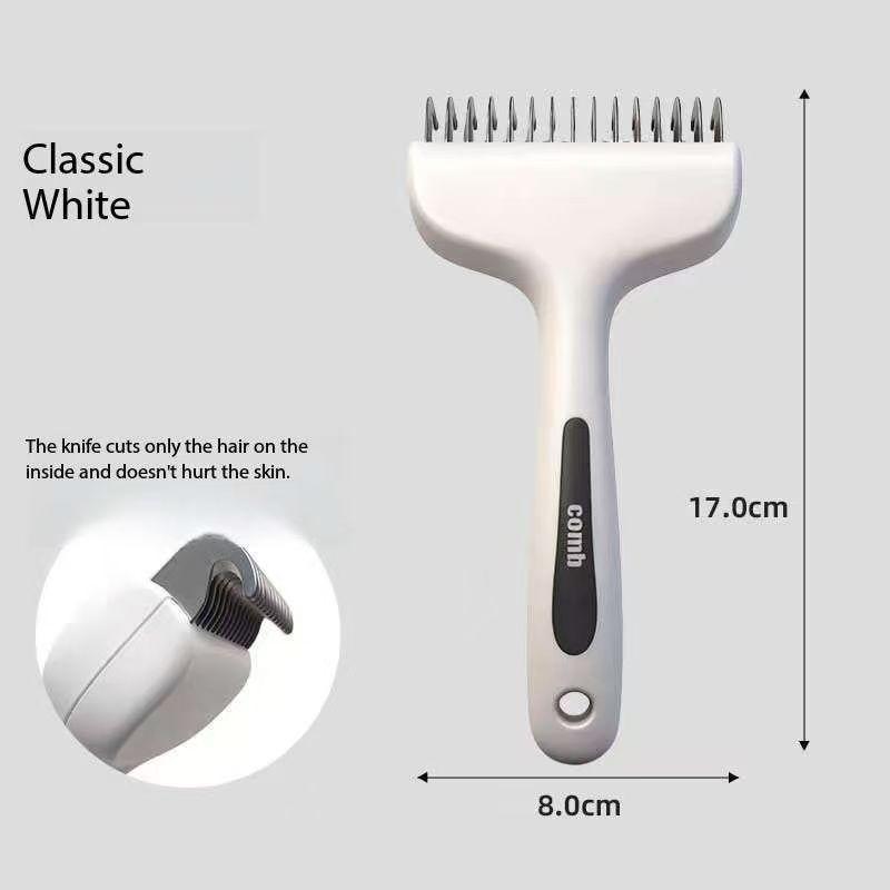 Pet comb, cat hair removal curved blade comb, pet hair removal comb, one-button hair removal pet comb, dog comb