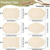 12-Pack Hanging Rectangular Wooden Signs with Rope for DIY Painting and Writing