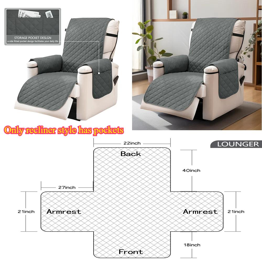 Sofa Covers Water Resistant Couch Cover Reversible Furniture Protector Without Pocket Elastic Straps for Kids Dog Sofa Slipcover