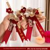 Complete Wedding Boutonniere Set: Groom, Bride, Parents Lapel Flowers & Brooches