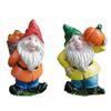2PCS Multicolor Miniature Dwarfs Statue Fairy Garden Cartoon Gnomes Statuette  Universal