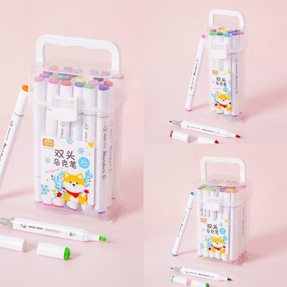 Нетоксичные 12/24/36 цветов маркеры на водной основе цветные ручки для рисования художник