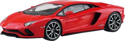 Aoshima Bunka Kyozai Rakupla Snap Kit Lamborghini Aventador S Pearl Red Пластиковая модель 1/32 No.07-PR Предварительно окрашенная (Автомобиль)
