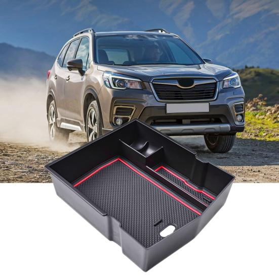 Лоток для хранения ящика в подлокотнике для Subaru Forester 2024-2019 Съемные накладки с отверстием USB Простая установка Внутренний органайзер для легкого доступа к скрытому хранению