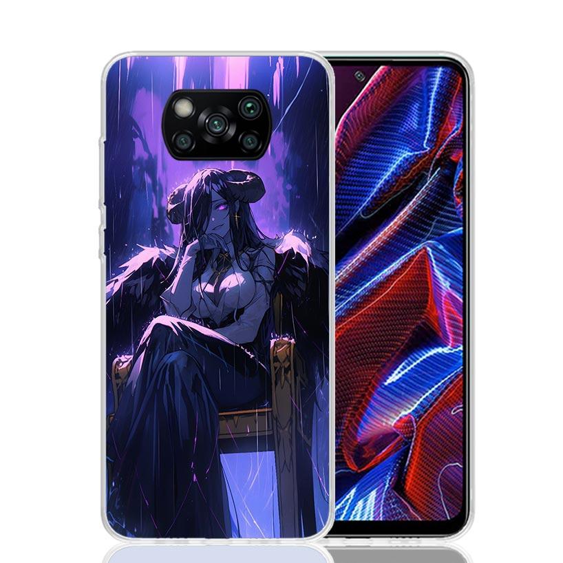 Чехол для телефона Albedo Overlord Аниме для Xiaomi Poco X7 X6 X5 Pro F7 Ultra Redmi 15C 15 13 13C 12 12C 10 10A 10C 9 9A 9C 9T Обложка Po