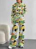 Gradual Change European And American Autumn And Winter Casual Long-Sleeved Suit Women'S Hooded Sweater Trousers Two-Piece Set
