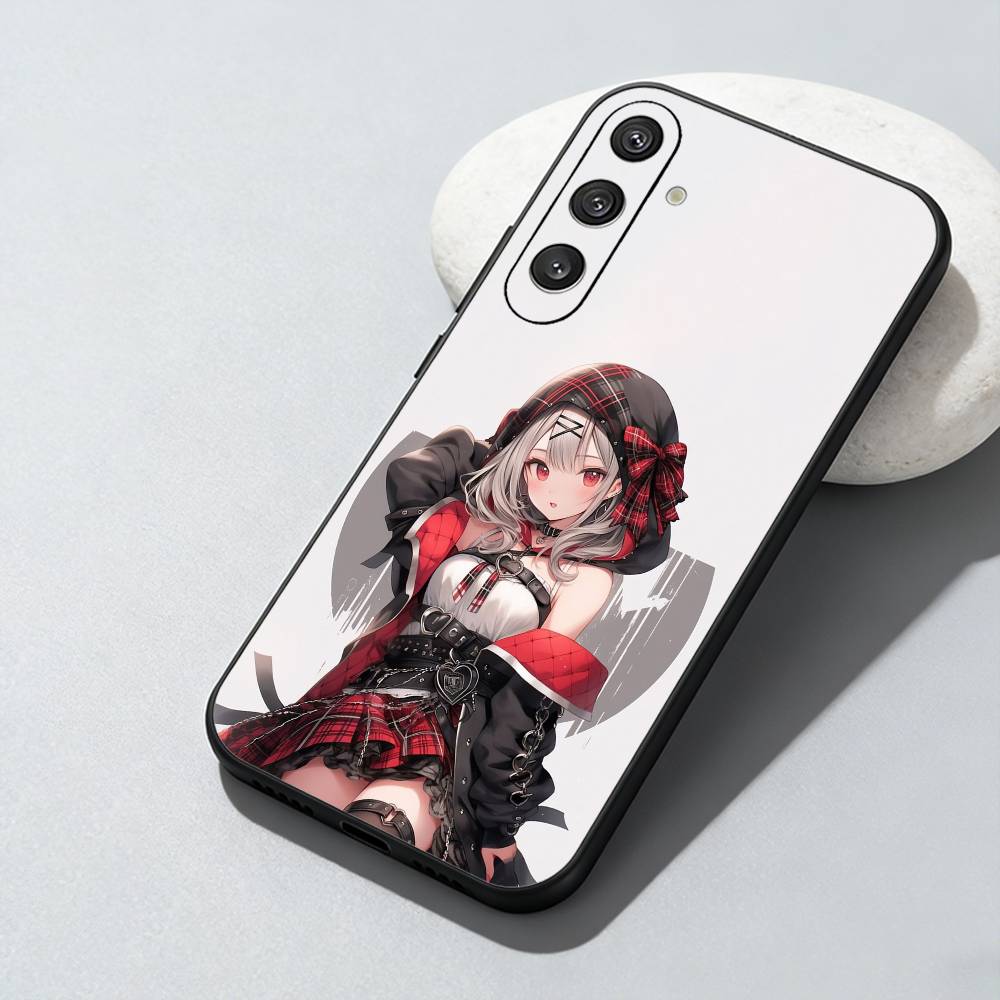 Virtual Singer Sakamata Chloe Holo Phone Case For Samsung Galaxy A73,A72,A71,A70,A52,A51 Others Soft Black Cover