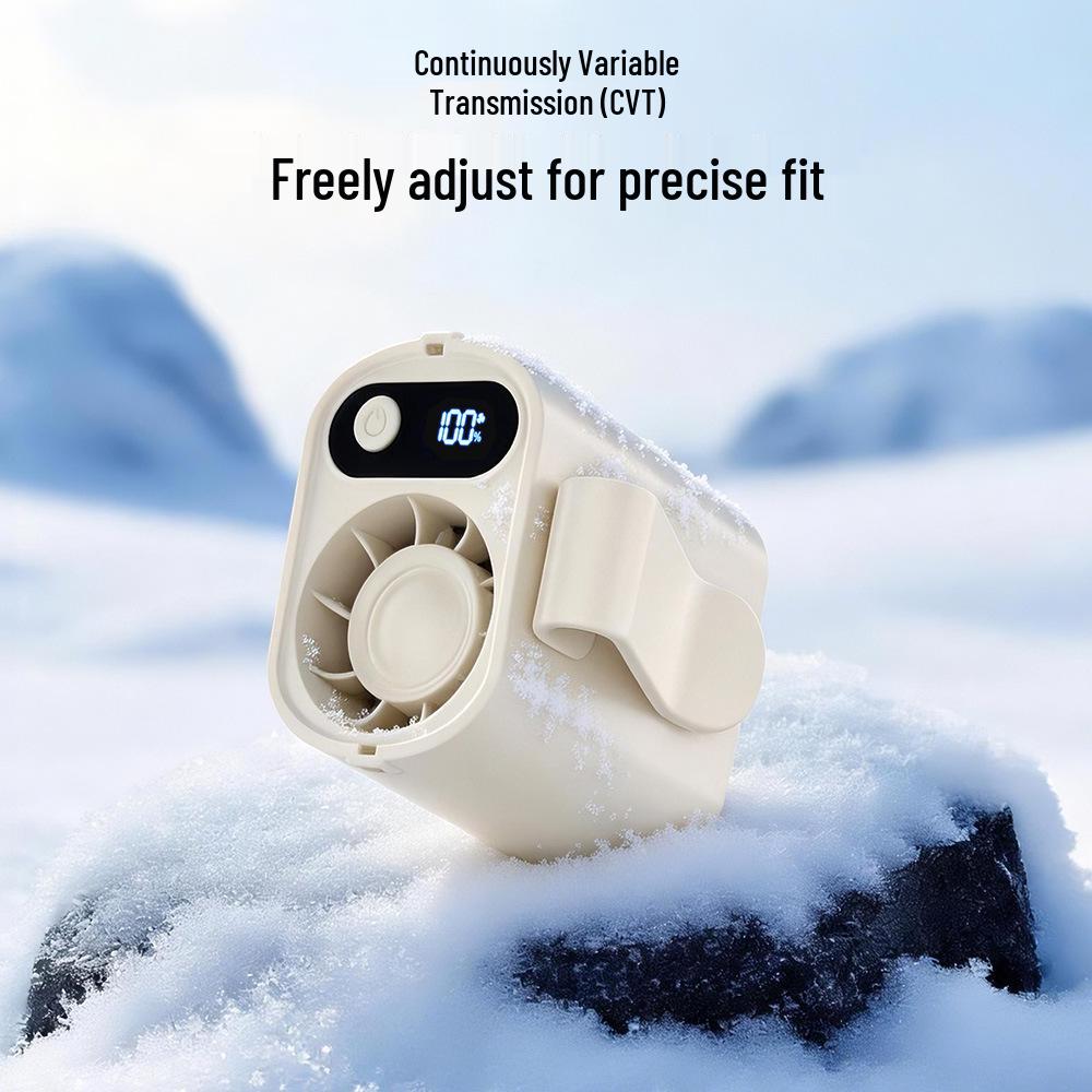 USB Rechargeable Portable Waist-Hanging Wind Fan: High-Power Outdoor Digital Display