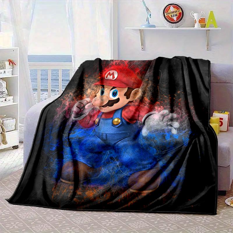 Super Bros. Adventure Blanket Flannel Blanket for bed, sofa, Camping, Hiking, Picnic Essentials, gift for family Fan gifts