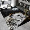 Wolf Carpet 3D Animal Floor Mat For Bathroom Big Flannel Carpet Living Room Bedroom Furniture Rug Lounge Carpet Bedside Mat