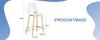 Set of 2 Transparent Bar Stools, Floating Design - Ideal for European Open Kitchens. Gold Metal Legs Match Light Luxury Minimalism. Height: 102 cm.