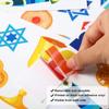 Outus 84 Pcs Hanukkah Window Clings Menorah and Star of Window Decals Je Chanukah Decorations Vinyl Cling Decor for Window Sliding Glass Doors