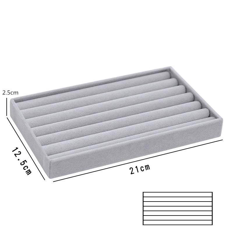 Серая фланелевая коробка для хранения ювелирных изделий, бытовой ящик, серьги, ожерелье, поднос для колец, веревка для головы, зажим для ушей, дисплей, лоток для хранения, новинка