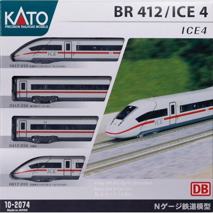 KATO Модель поезда ICE4 Базовый набор 4 вагона Масштаб N 10-2074 Многоцветный 14 x 3 x 2 см