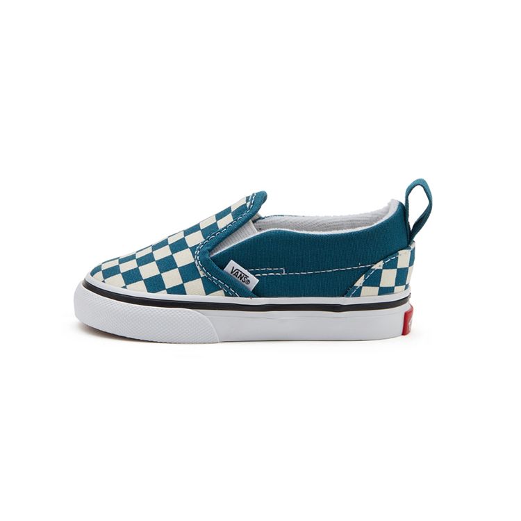 Vans Slip-On Low Top Toddler Shoes Blue And White Checkerboard Baby Shoes VN000UBS9EX