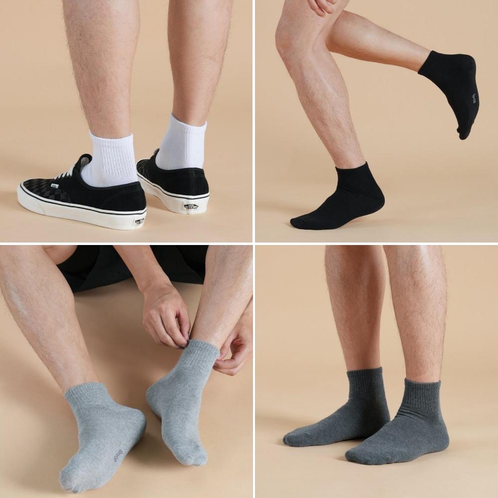 Носки Sockpiens Мужские Премиум Короткий Рукав Спортивные Полосы[7~9.5(США)6.5~9(Великобритания)40~42,5(США)] Набор из 8 пар