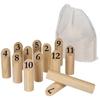 Nordic Skittles Game In Wood - JJA - 12 Numbered Skittles - For Children - Outdoor