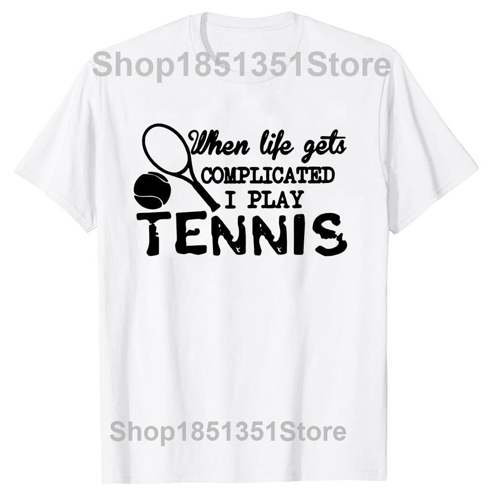 New Summer Style I Love Play Tennis TShirt Unisex Clothing Gift Cotton Short Sleeve Funny T Shirt Graphic Harajuku Hip Hop