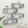 815910 vidaXL Cube Wall Shelves 4 Pcs Sonoma Grey 100x15x30 Cm Wood