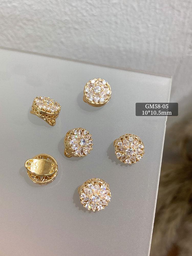 Nail Accessories Zircon Metal Diamond Snowflake Fortune Beads High Speed Rotating Shiny Kawaii Rhinestone for New Year Decor