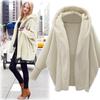 Women's Autumn Winter Warm Thicken Loose Plush Hooded Jacket Coats and Jackets Long Sleeve Lambswool Jackets Overcoat