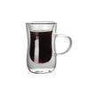 Insulated coffee cup high borosilicate double-layer glass water cup home creative teacup transparent cup small handle double-layer cup