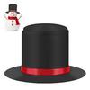 Christmas Snowman Hat Kit Large Snowman Top Hat Felt Carrot Nose Xmas Tree Topper Dress Up Props for Family Fun