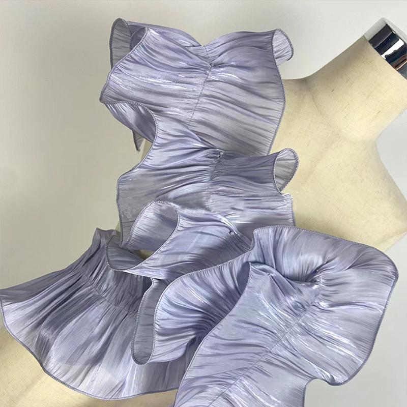 1 ярд оборка плиссированная кружевная отделка украшение платья ткань аппликация отделка швейная ткань DIY одежда рукоделие аксессуары