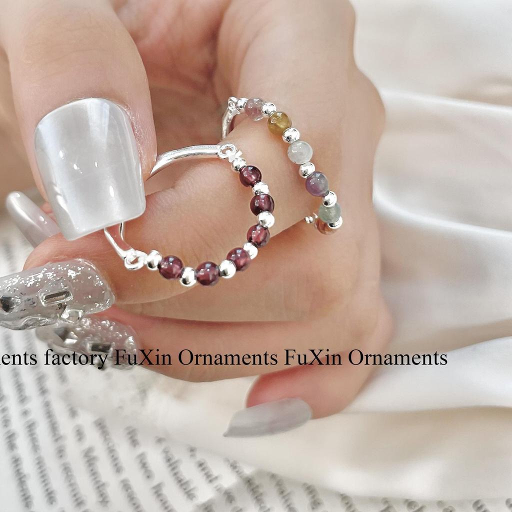 Элегантное полукруглое женское кольцо с бусинами — минималистичный роскошный дизайн