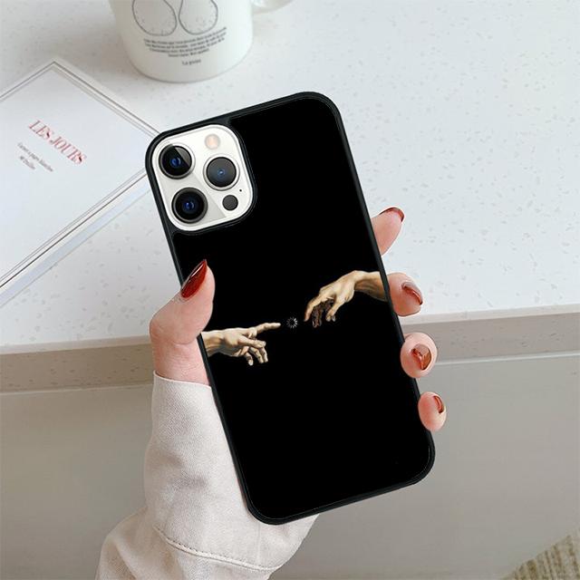 Hand Art Aesthetic Phone Case For iPhone 17 Air 14 15 16 13 12 Cover For Apple 14 15 16 Pro Max Plus Coque
