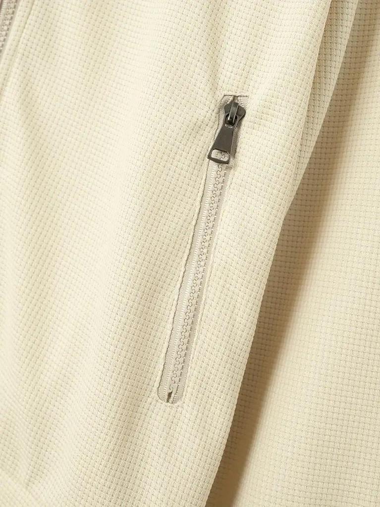 Мужская вафельная рубашка-куртка с лацканами и молнией 2025