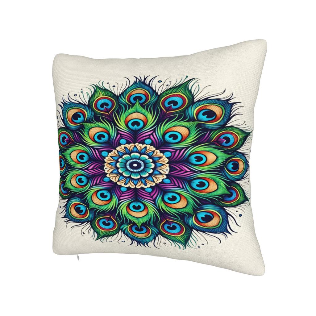 Peacock Feather Printing Pillow Cover Vintage Pillow Case For Chair Sofa Home Decor Design Pillowcases Gift Idea