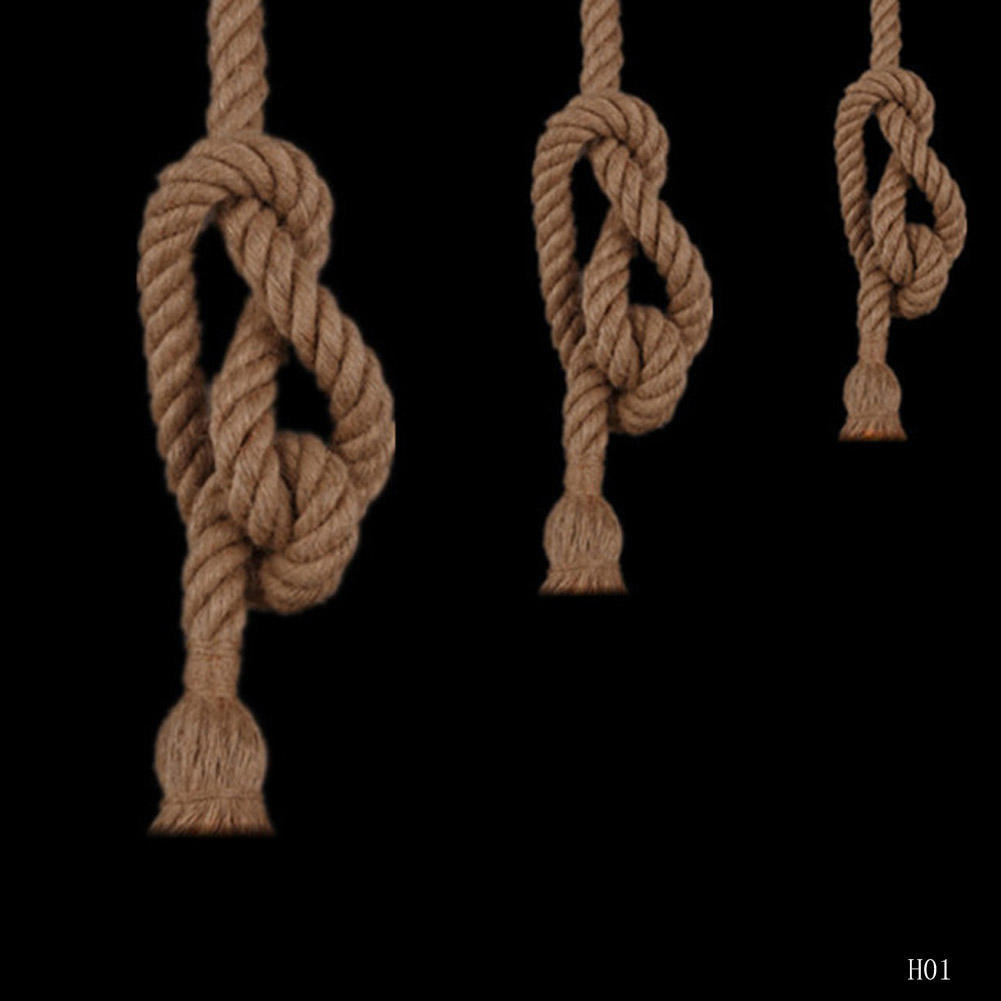 Пасторальный ретро креативный пеньковый канат индивидуальный ресторан бар пеньковый канат лампа(Без лампочек) KTY