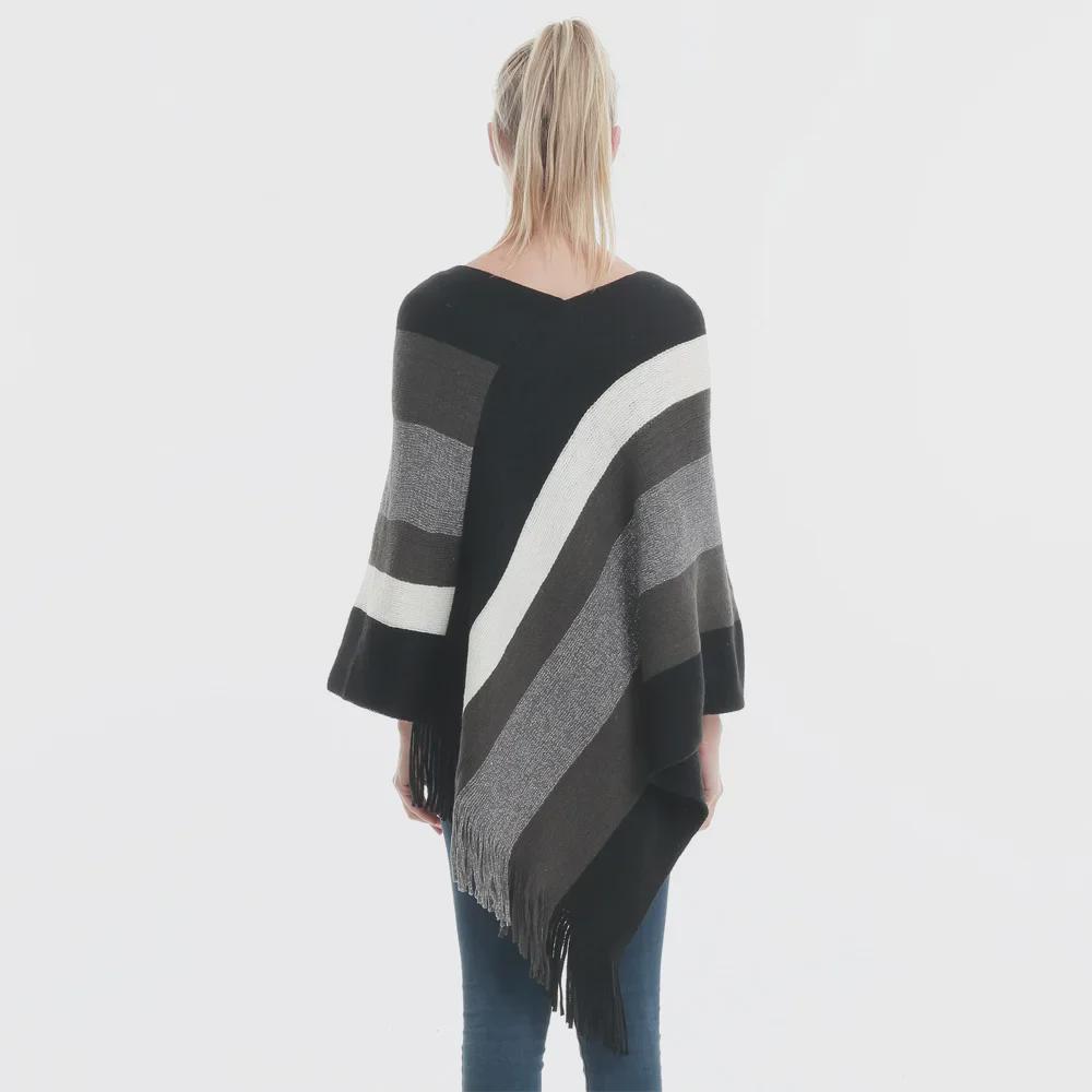 Новая шаль-пуловер с кисточками на весну и осень: Теплый, большой, свободный топ-накидка