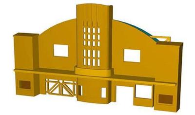 Greenmax N gauge театр кинотеатр 2221 железнодорожные модельные принадлежности