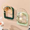 Kitchen Wall Mounted Pot Lid Storage Rack Double Layer Punch-Free Lid Holder Saving Space Kitchen Wall Shelf Drain Tray Tools