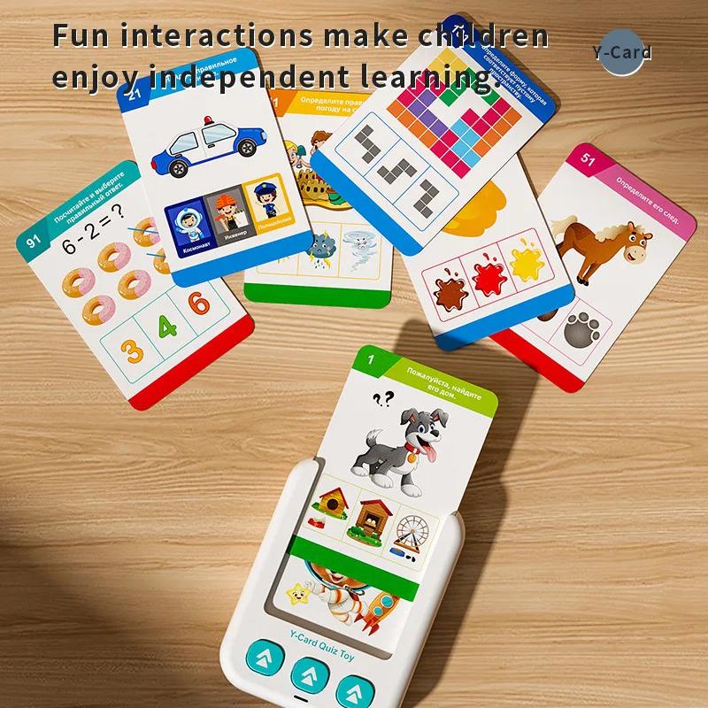non-toxic Early Education Flash Card English Russian Learning Talking Flashcards for Kid Preschool Electronic Toddlers Audio Book Machine