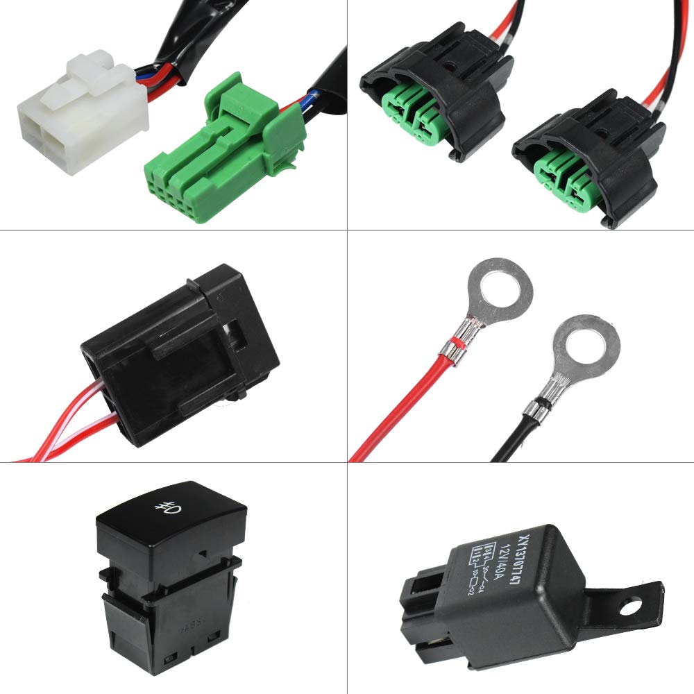 HUIQIAODS H8/H11/H16 LED Compatible Fog Wiring General Purpose With Switch For Fog Lights Relay
