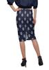 Moomaya Poly Spandex Skirt Printed Pencil Skirt Plus Size Summer Wear