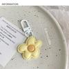 Korean Style Flower Keychain Mini Bloom Pendant Funny Resin Floral Keyring  Backpack Decor