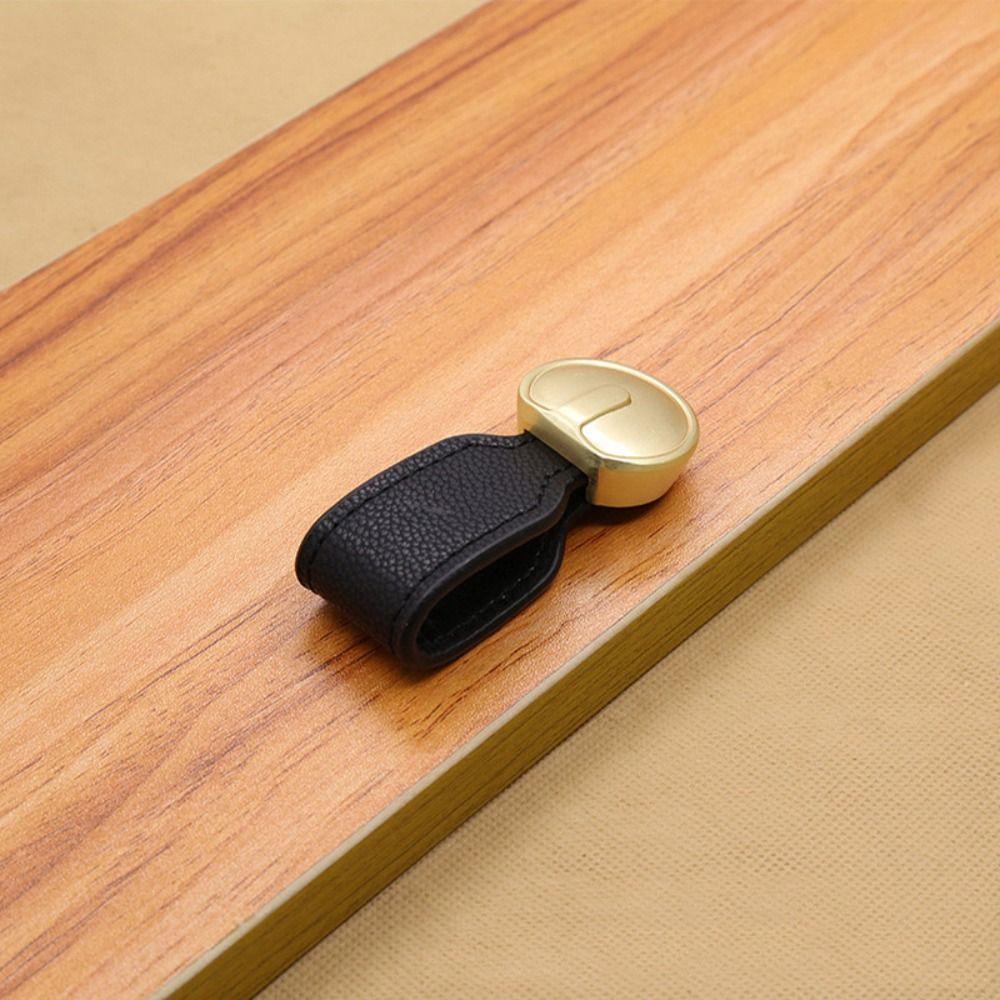 Soft Leather Handle Brown Door Knobs Classic Cabinet Pulls Kitchen