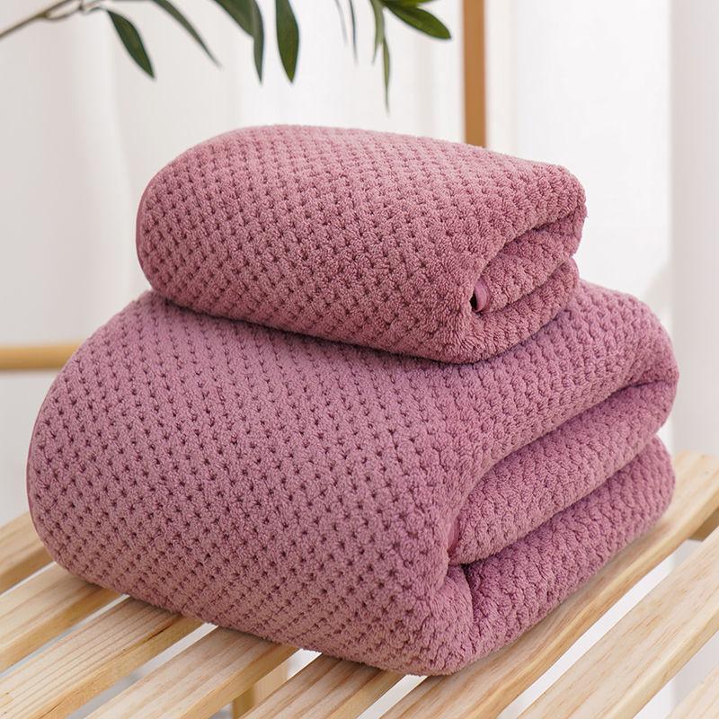 2 шт./лот, полотенца большого размера, банные полотенца из чистого хлопка, сильное водопоглощение, без ворса, без выцветания, быстросохнущие бытовые полотенца, приятные для кожи и мягкие