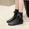 2024 Модные и универсальные однотонные женские ботинки Ботинки на шнуровке без каблука Универсальные зимние женские ботинки Zapatos De Mujer